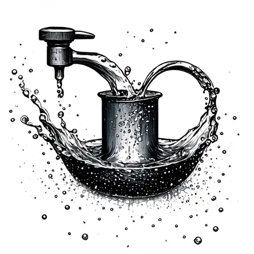 Highly Spraying Water From Krug