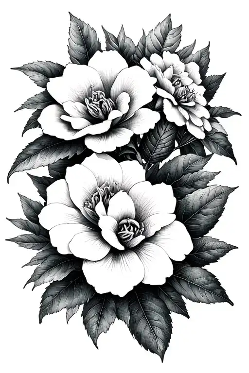 Gardenia Surrounded By Azaleas