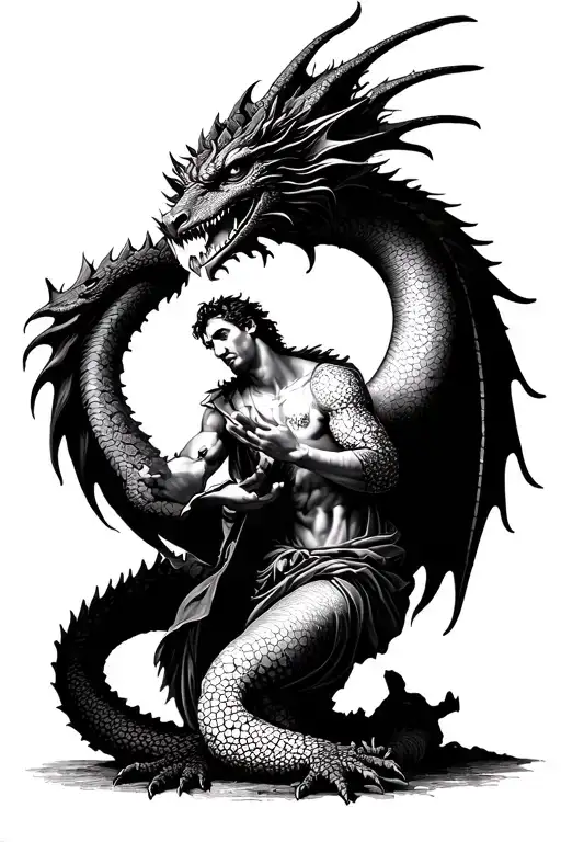 Saint Jorge's Prayer With Jorge Killing The Dragon