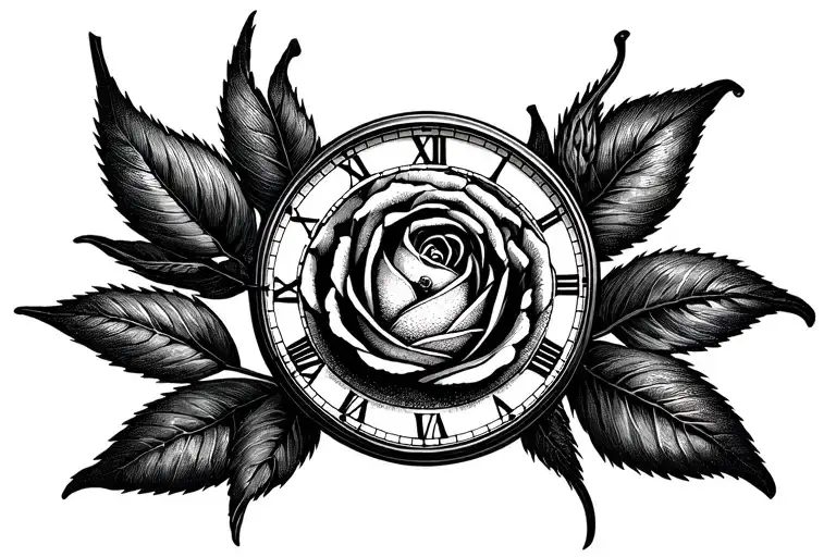 Watch Dial With A Rose From The Winds Inside