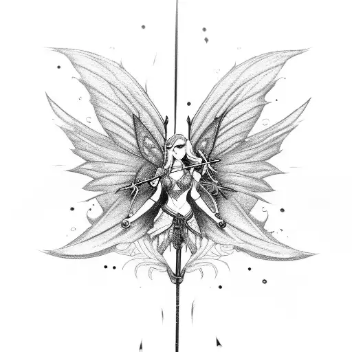 A Mystical Fairy Sword That Has An Engraved Word Surrender Carved Into Its Blade