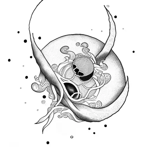 Moon Rising From A Uterus