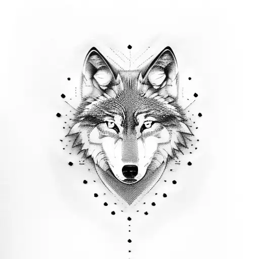 Wolf With Law Symbol