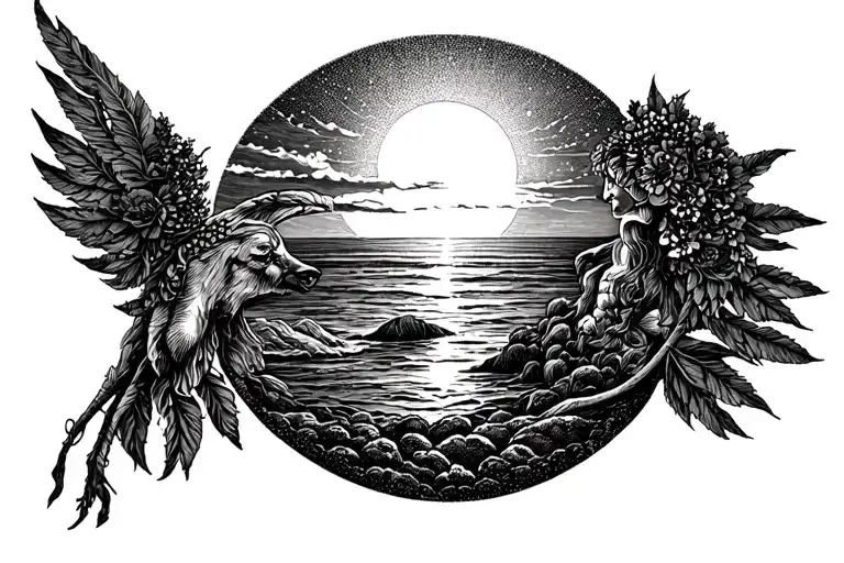 Sunset And Greek Mythology