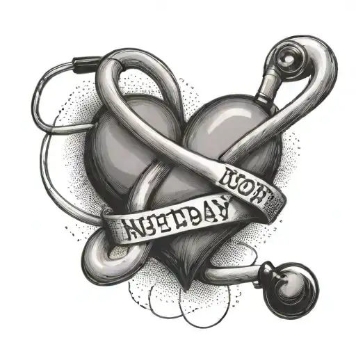 Stethoscope Forming A Heart Shape With The Words Not Today Wrapped Around It
