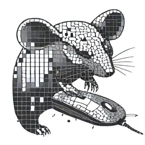 A Pixelated Computer Mouse Intertwined With Binary Code