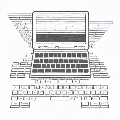 A Minimalist Ascii Art Tattoo Of A Computer Keyboard