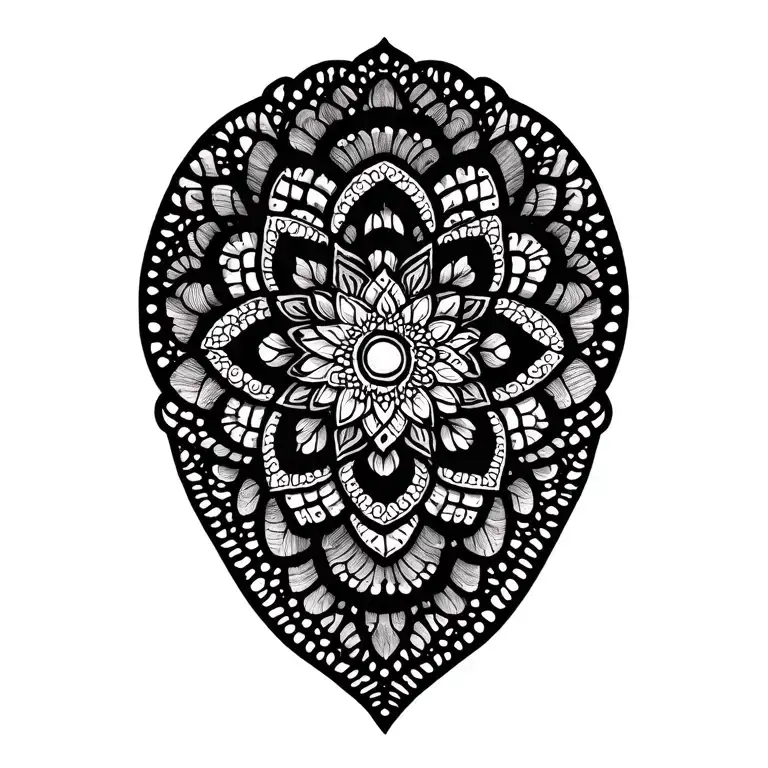 Mandala Design Incorporating Elements