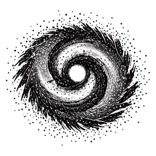 Clockwise Swirl Going Upwards