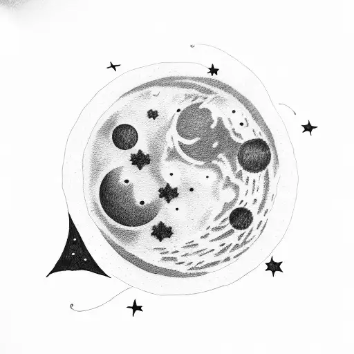 Moon With Stars Goth