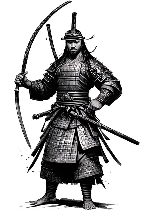 Samurai Warrior Holding