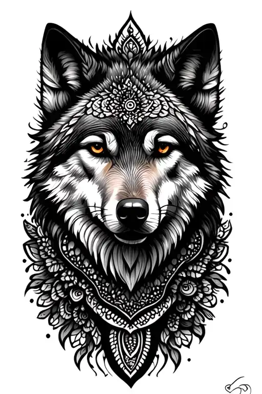 Wolf And Mandala