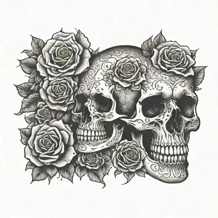 Skull And Roses