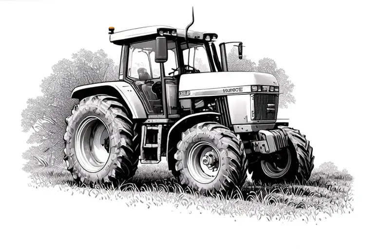 Farm Scene Tractor Rip