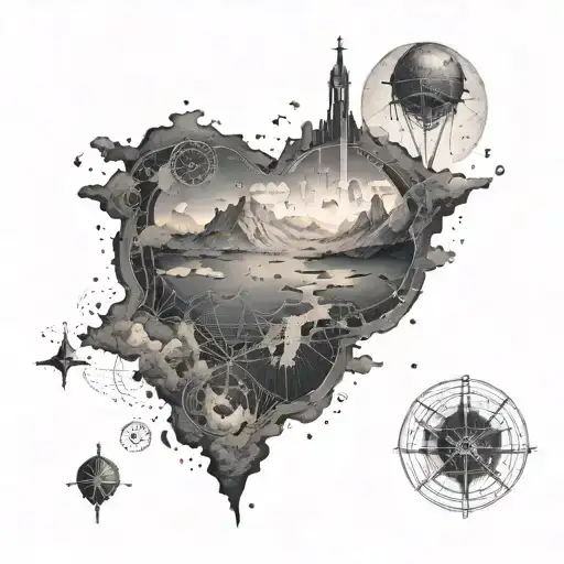 An Intricate Map Leading To A Secret Gaming World In The Sky