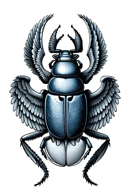 Egyptian Scarab With Wings Spread 5 Seeds