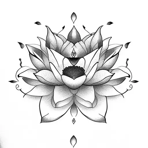 Lotus Flower With Flowers