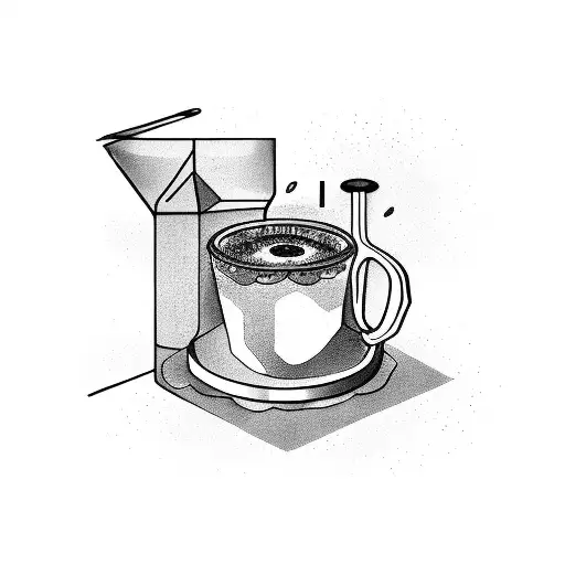 A Percolator Pouring Coffee Into A Conical Flask