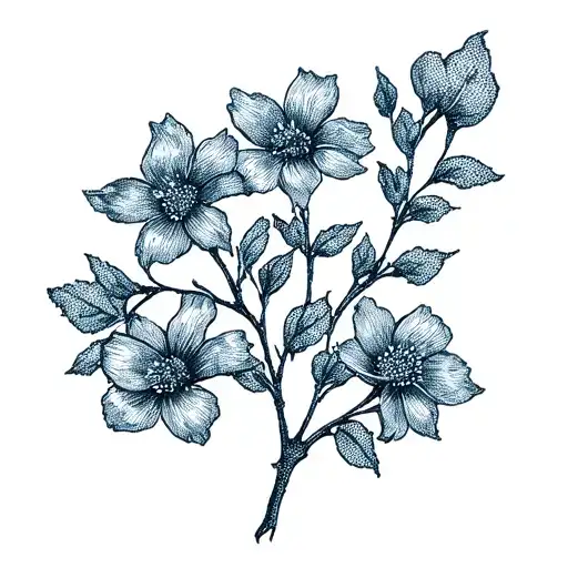 Branch With Twelve Flowers Wrapping