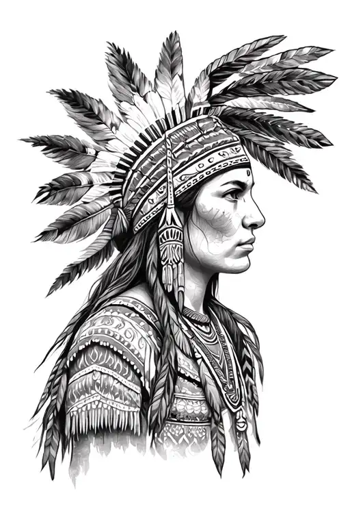 Native American Warrior Woman