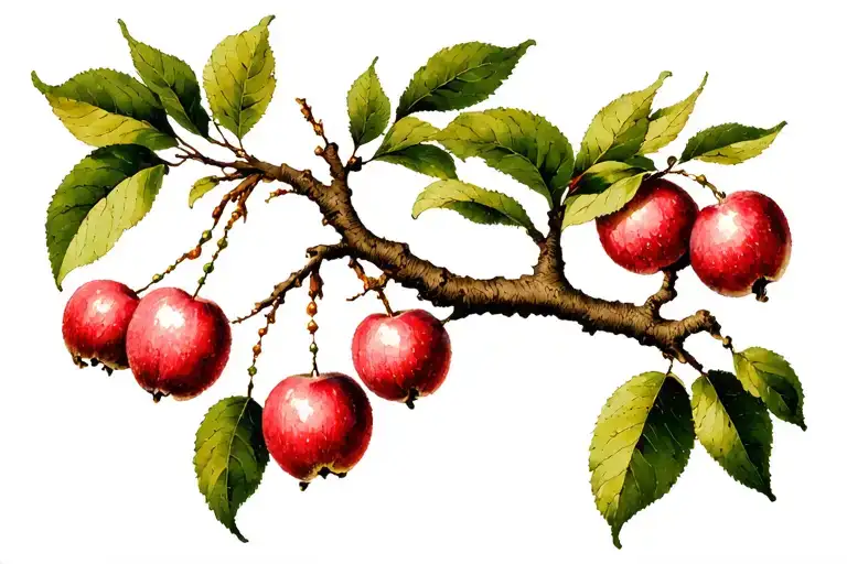 Tree Branch With Crabapple
