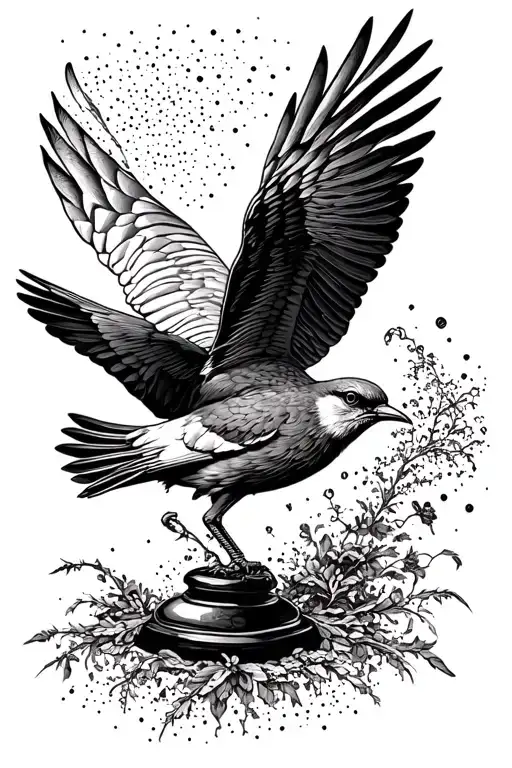 Law And Bird Flying Away