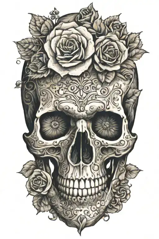 Skull And Roses