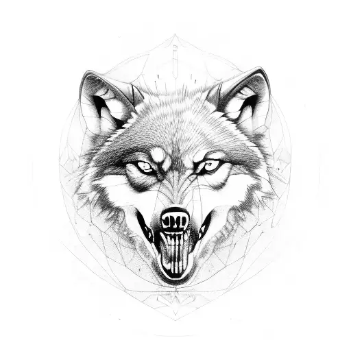 Wolf Open Mouth