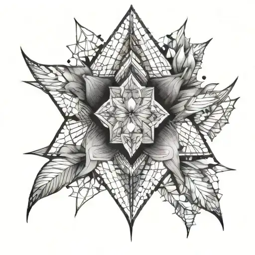 A Geometric Design Incorporating Subtle Imagery Of The Clitoris And Labia