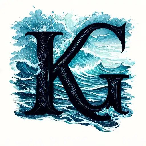 Ocean With Letter K And G