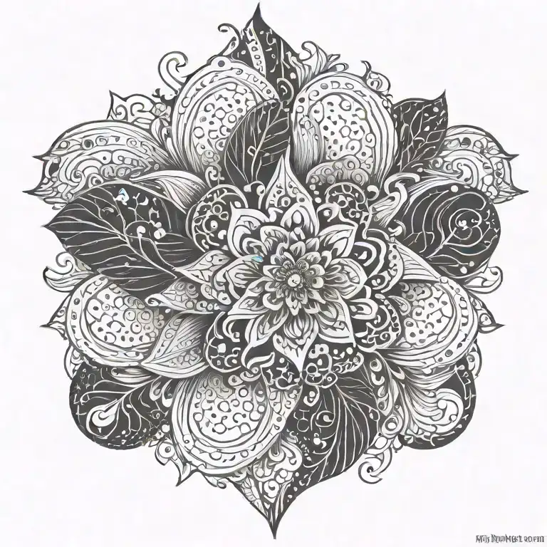 Ornamental Tattoo Neck To Spine