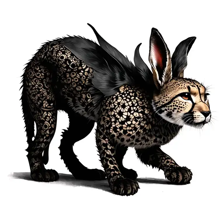 Combined Demon Rabbit And Cheetah Walking