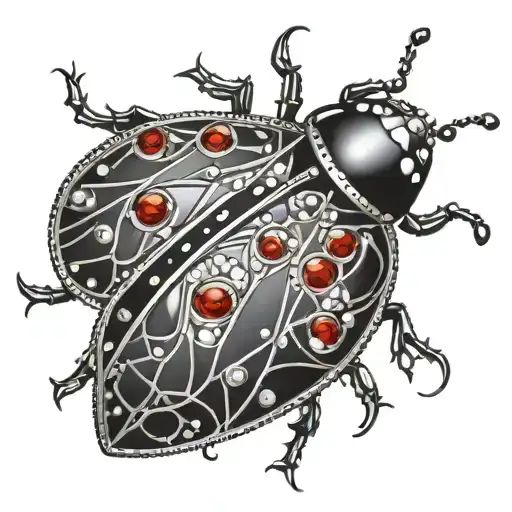 Ladybug Made Of Stained Glass