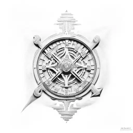 Roman Numeral Imbedded And Made With Stone