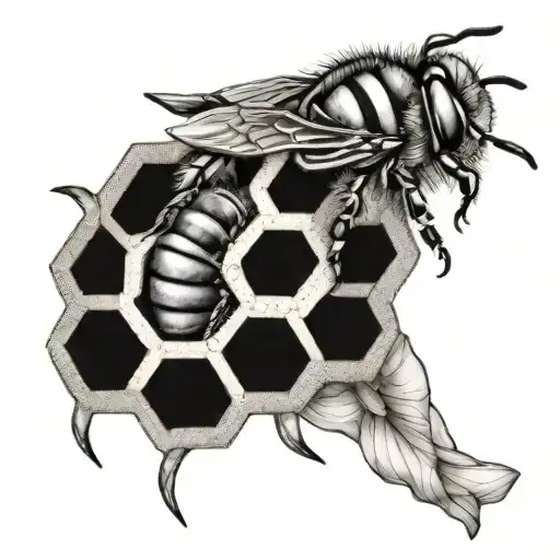 Bee And Honeycomb