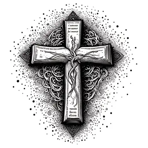 Cross With Bible Verse Intertwined