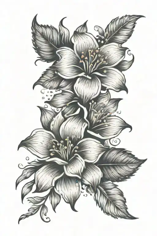 Flowers Growing Around Stamp