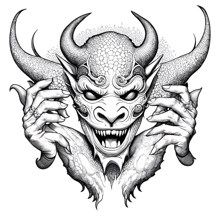 Carb With Oni Mask Holding