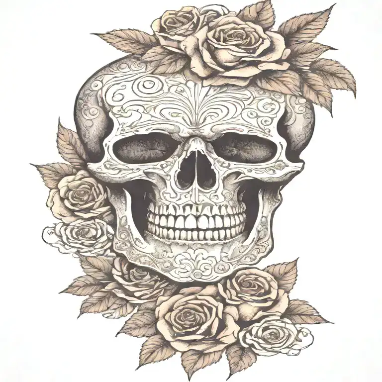 Skull And Roses