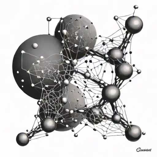 A Molecular Structure Tattoo Inspired By The Client's Scientific Background