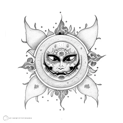 Sun Floral Moon Dagger