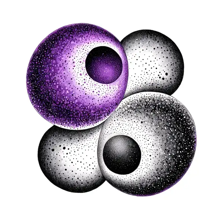 Two Black Holes Abosring One Another One Purple The Other Grey