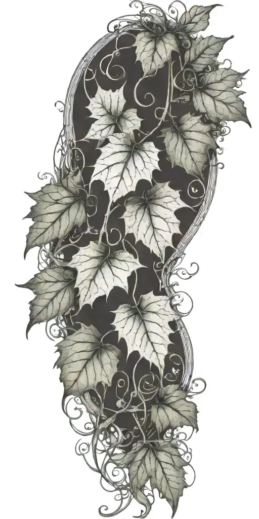 A Vine Wrapping With Leaves Rotting And Bleeding