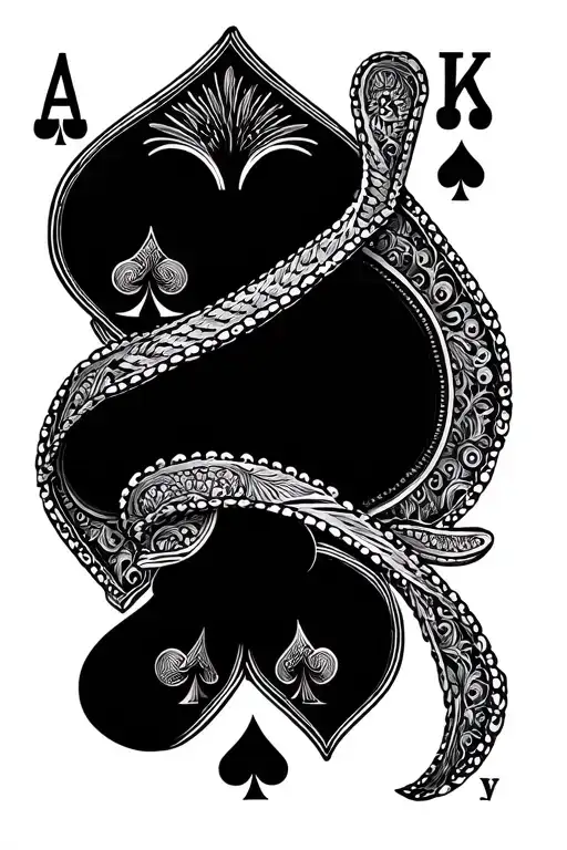 Tooled Leather With Playing Cards