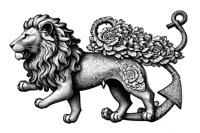 Lion Anchor Wrapped