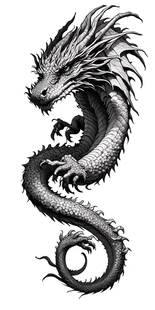 Dragon Wrapping Around Hand