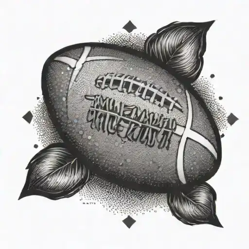 Incorporate A Bible Verse About Strength Or Perseverance Into A Dotwork Design Inspired By Football