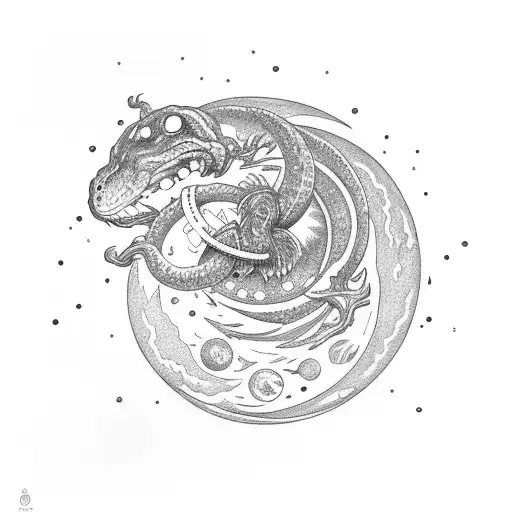 Ouroboros Around Moon