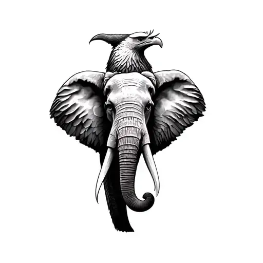 Elephant And Eagle