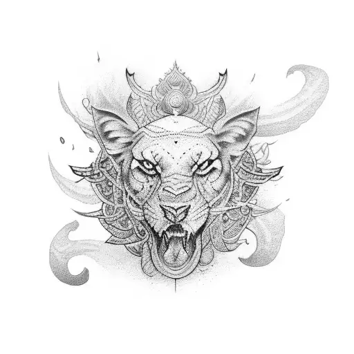 Hindu Arm Sleeve Tattoo Male